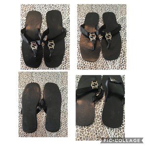 Gucci Flip Flops Slides Shoes GG Logo Sz 9